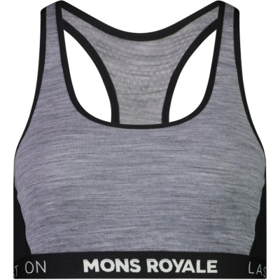 merino podprsenka Mons Royale Sierra sports bra WMNS grey heather / black