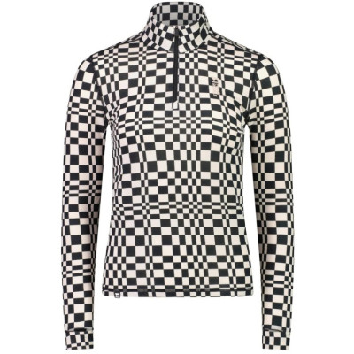 dámské merino triko Mons Royale Cascade merino flex 200 1/4 Zip WMNS checkers