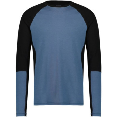 merino triko Mons Royale Olympus LS blue slate / black