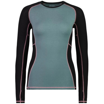 dámské merino triko Mons Royale Olympus LS WMNS burnt sage / black