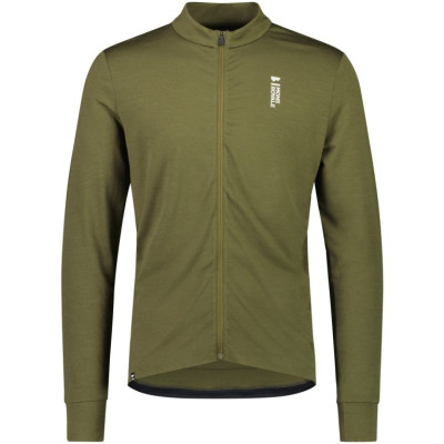 merino triko Mons Royale Roam Cargo Merino Aircon full zip LS dark olive