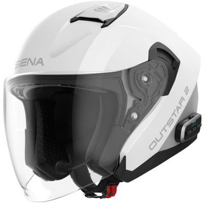 helma Sena Outstar 2 Mesh s headsetem shiny white