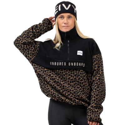 mikina Eivy Ball Fleece black/leopard