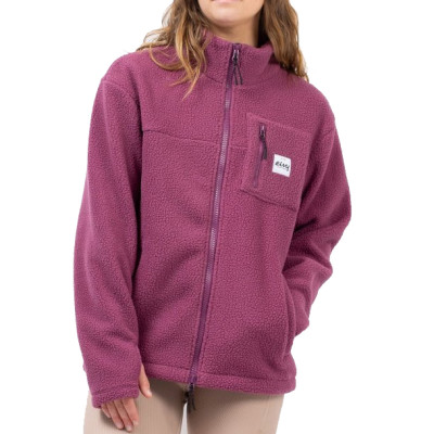 mikina Eivy Versa Sherpa jacket pinkgundy