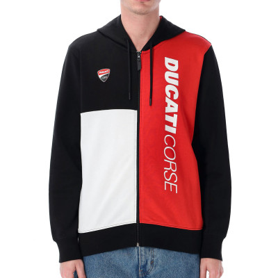 mikina na zip Ducati Corse red/black/white