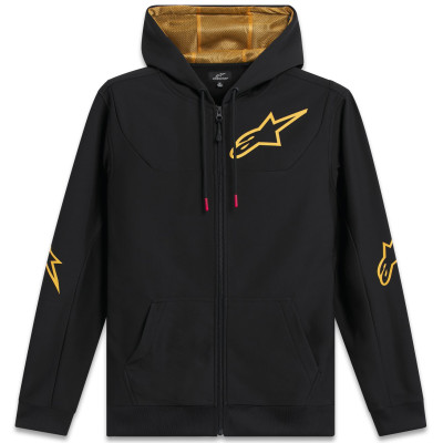 mikina Alpinestars Sessions 3 hoodie black/gold