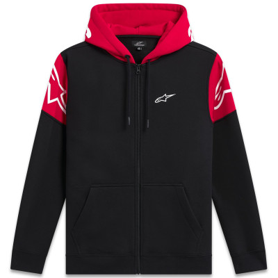 mikina Alpinestars Velocity hoodie black/red