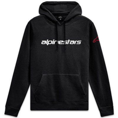 mikina Alpinestars Wordmark hoodie 3 black/white/red