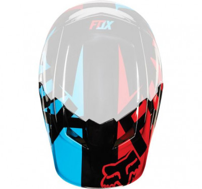 náhradní kšilt Fox V1 2015 Race Visor blue/black/red
