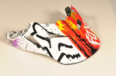 Náhradní kšilt Fox V1 Pestilence Helmet Visor 2013 Blk/Pur