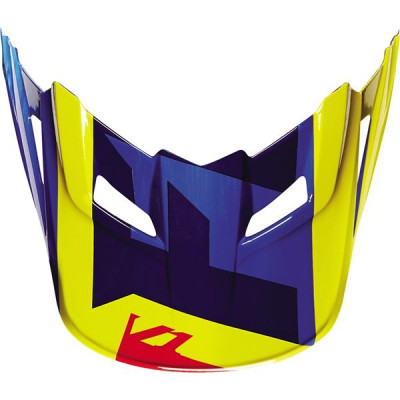 Náhradní Kšilt Fox V1 Visor 2015 Vandal Yellow/Blue