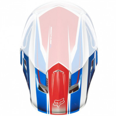 Náhradní kšilt Fox V2 Race 2014 White/Red/Blue 