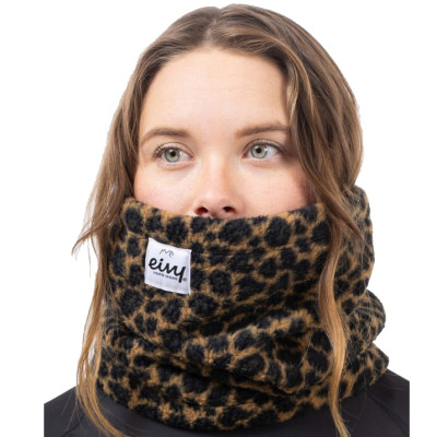 nákrčník Eivy Beanie Sherpa neckwarmer leopard