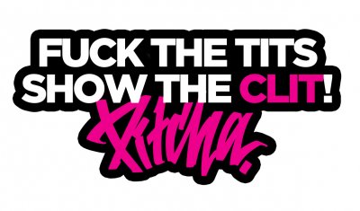 nálepka Pitcha FUCKTITS sticker 15cm black