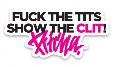 nálepka Pitcha FUCKTITS sticker 15cm white