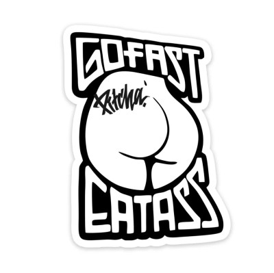nálepka Pitcha GO FAST white/black