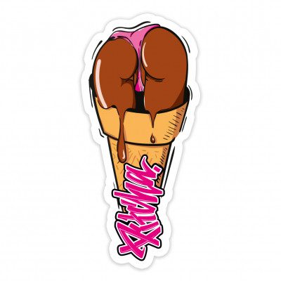 nálepka Pitcha LICKER2 sticker 13cm Choco