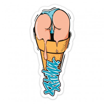 nálepka Pitcha LICKER2 sticker 13cm peach