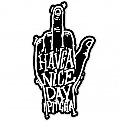 nálepka Pitcha NICE DAY sticker 15cm black
