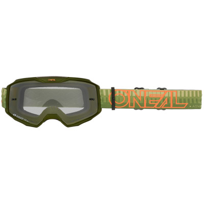 brýle O´Neal B-10 Striped green/orange clear lens