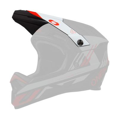 O´Neal kšilt pro přilbu BACKFLIP STRIKE černá/červená/bílá