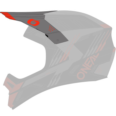 O´Neal kšilt pro přilbu BACKFLIP STRIKE černá/šedá/červená