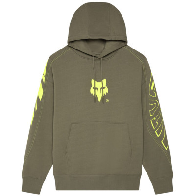 mikina Fox Elevated Oversized Flc Po Military