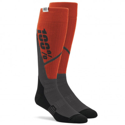 Pánské ponožky 100% Torque MX orange/grey