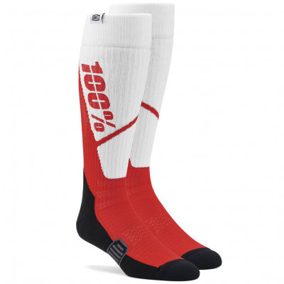 Pánské ponožky 100% Torque MX white/red