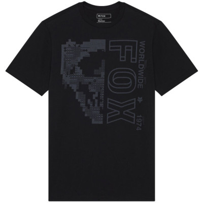 triko Fox Image Skull Ss Prem Tee Black