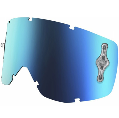 náhradní sklo Scott Hustle/Tyrant/Split MX SGL Works blue mirror
