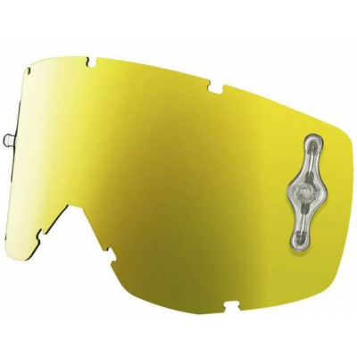 náhradní sklo Scott Hustle/Tyrant/Split MX Sgl Works yellow mirror