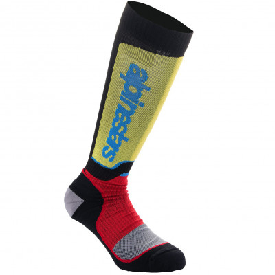 dětské ponožky Alpinestars MX Plus black/red fluo/yellow fluo/blue