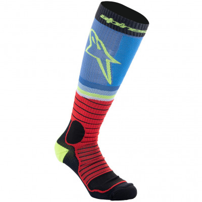 ponožky Alpinestars MX Pro black/red fluo/yellow fluo/blue