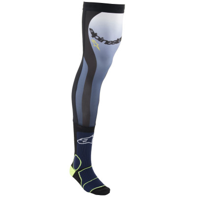 ponožky pod ortézy Alpinestars Knee Brace blue/yellow fluo/white/black