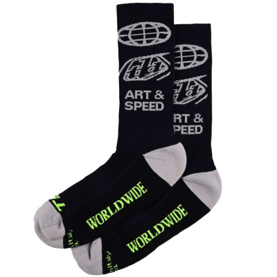 ponožky Troy Lee Designs Performance Worldwide black