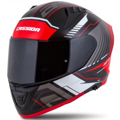 helma Cassida Aero Drome 2025 black pearl/red/white/grey