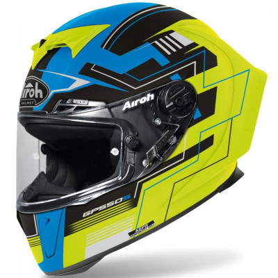 helma Airoh GP550 S Challenge blue/yellow matte