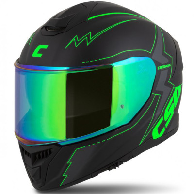 helma Cassida Integral GT 2.1 Flash black matte/green fluo/dark grey 2023