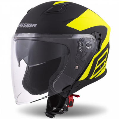 helma Cassida Jet Tech Corso black matte/yellow fluo