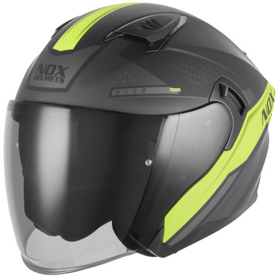 helma Nox N130 Ekto 2026 black matte/yellow fluo