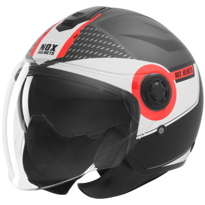 helma Nox N182 Round 2026 black matte/red