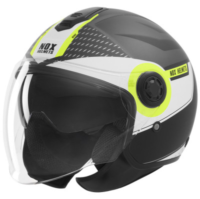 helma Nox N182 Round 2026 black matte yellow fluo
