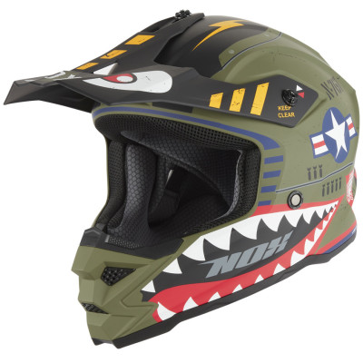 dětská helma Nox N761 Fly Fighter 2026 khaki/multi color