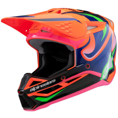 dětská helma Alpinestars S-M3 edice Haiden Deegan 2025 orange fluo/purple/pink/green