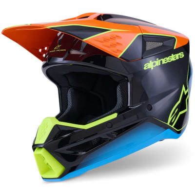 helma Alpinestars S-M3 Fray 2026 black/orange fluo/yellow fluo/turquoise