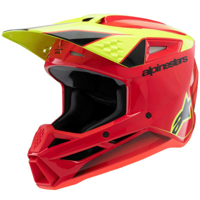 dětská helma Alpinestars S-M3 Fray 2025 red/yellow fluo/black