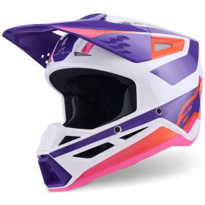helma Alpinestars S-M3 Heat 2026 white/purple/pink