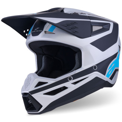 helma Alpinestars S-M3 Heat 2026 silver/blue/black matte
