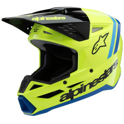 dětská helma Alpinestars S-M3 Radium 2025 yellow fluo/black/blue